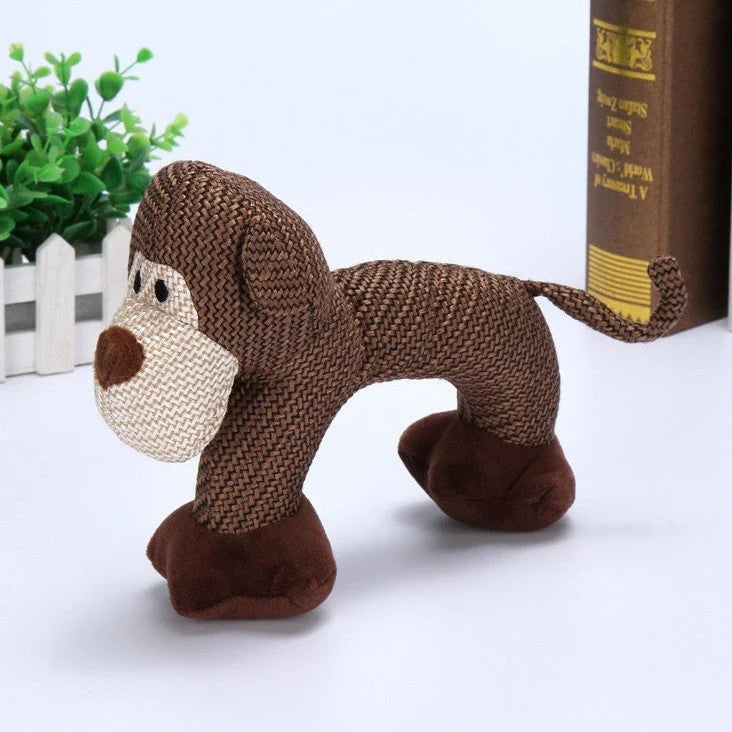 Dog Chew Toy Plush Built-In Squeaker Dental Care