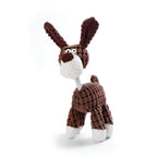Dog Chew Toy Rope-Textured Velvet Plush Built-In Squeaker