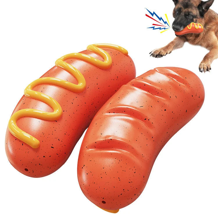 Dog Chew Toy Squeaky Non-Toxic TPR Dental Ridges