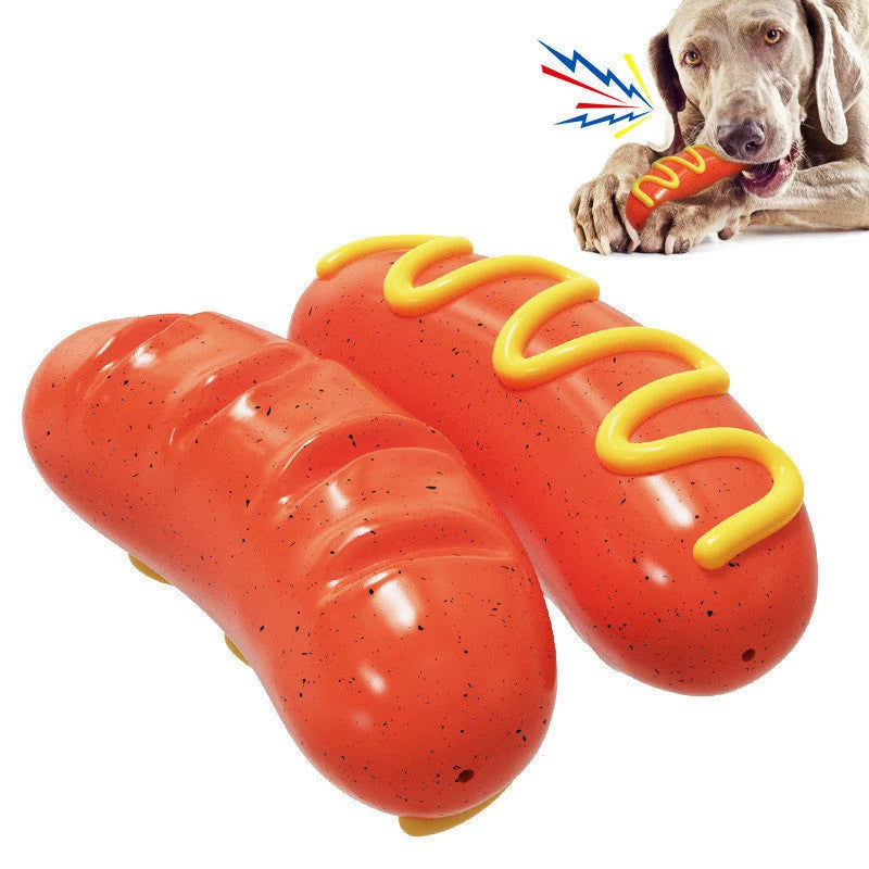 Dog Chew Toy Squeaky Non-Toxic TPR Dental Ridges