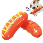 Dog Chew Toy Squeaky Non-Toxic TPR Dental Ridges