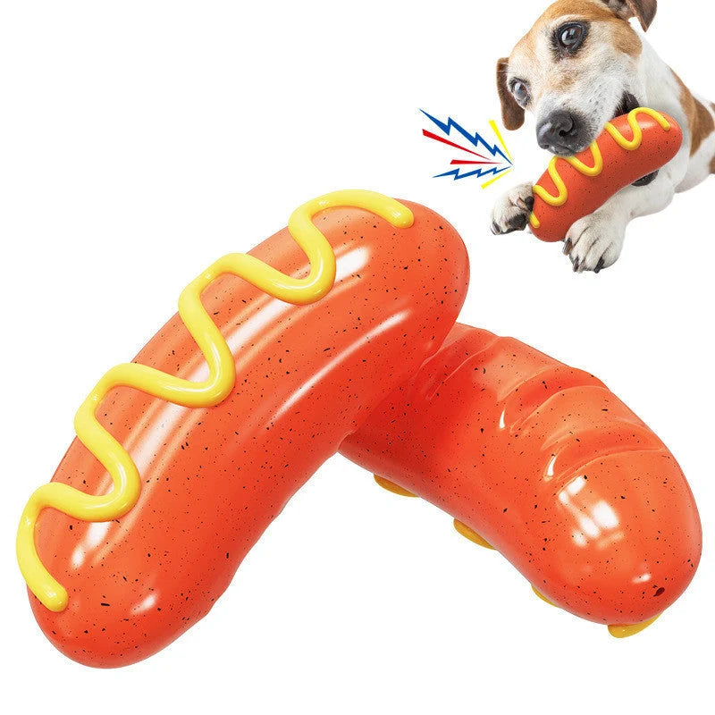 Dog Chew Toy Squeaky Non-Toxic TPR Dental Ridges