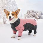 Dog Coat Fleece-Lined Quilted Zipper Closure