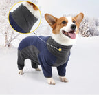 Dog Coat Fleece-Lined Quilted Zipper Closure