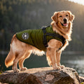 Dog Coat Insulated Water-Repellent Built-In Harness & Reflective Trim