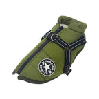 Dog Coat Insulated Water-Repellent Built-In Harness & Reflective Trim