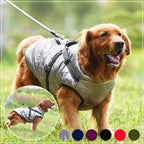 Dog Coat Integrated Harness Waterproof & Fleece-Lined Reflective Straps