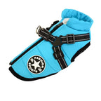 Dog Coat Integrated Harness Waterproof & Fleece-Lined Reflective Straps