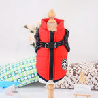 Dog Coat Integrated Harness Waterproof & Fleece-Lined Reflective Straps