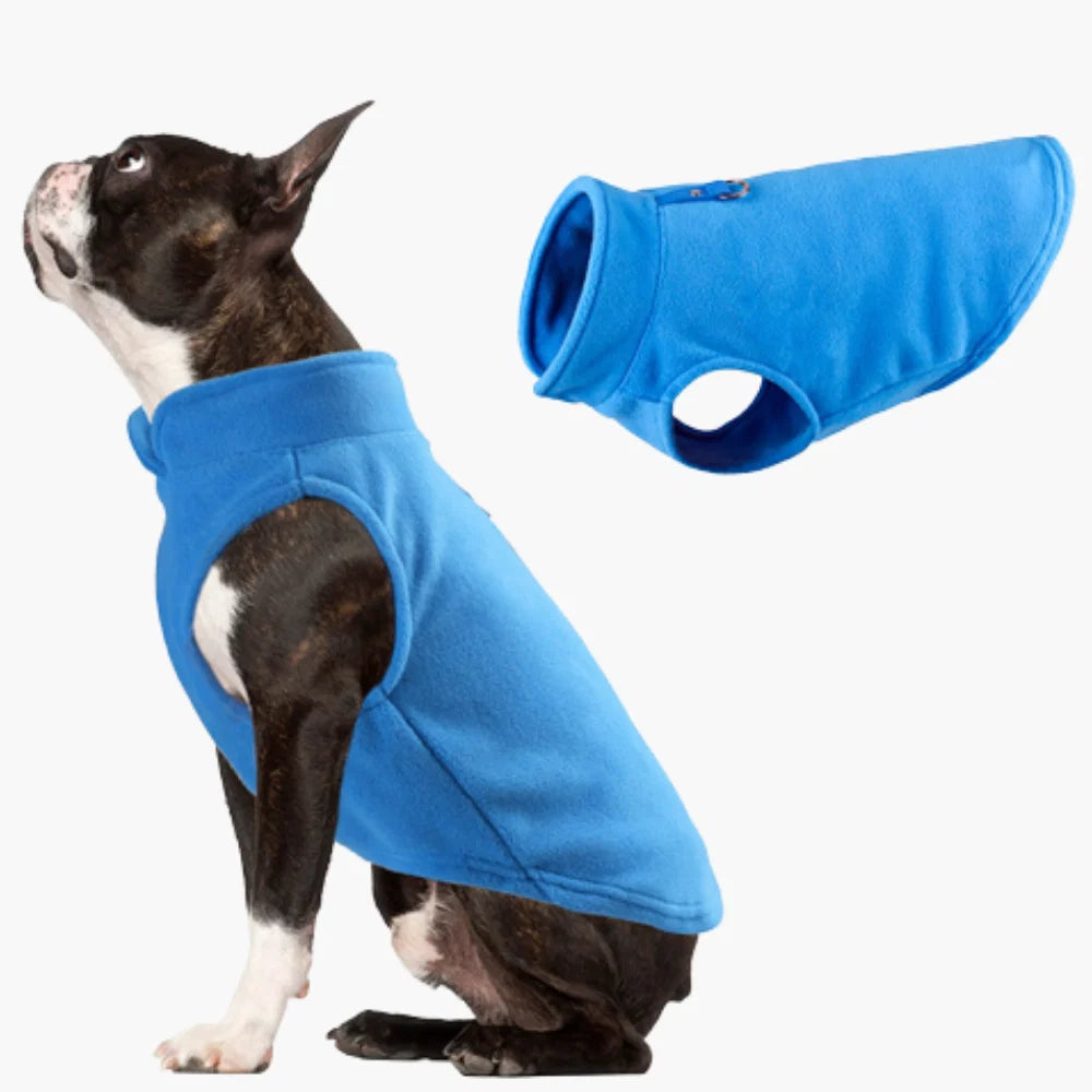Dog Coat Weather-Resistant Fleece Adjustable Fit & Leash Ring