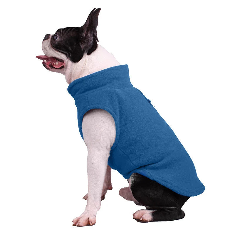 Dog Coat Weather-Resistant Fleece Adjustable Fit & Leash Ring