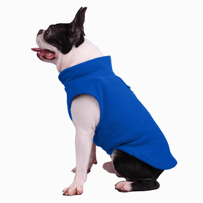 Dog Coat Weather-Resistant Fleece Adjustable Fit & Leash Ring