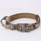 Dog Collar & Leash Set Tactical Imitation Nylon Adjustable