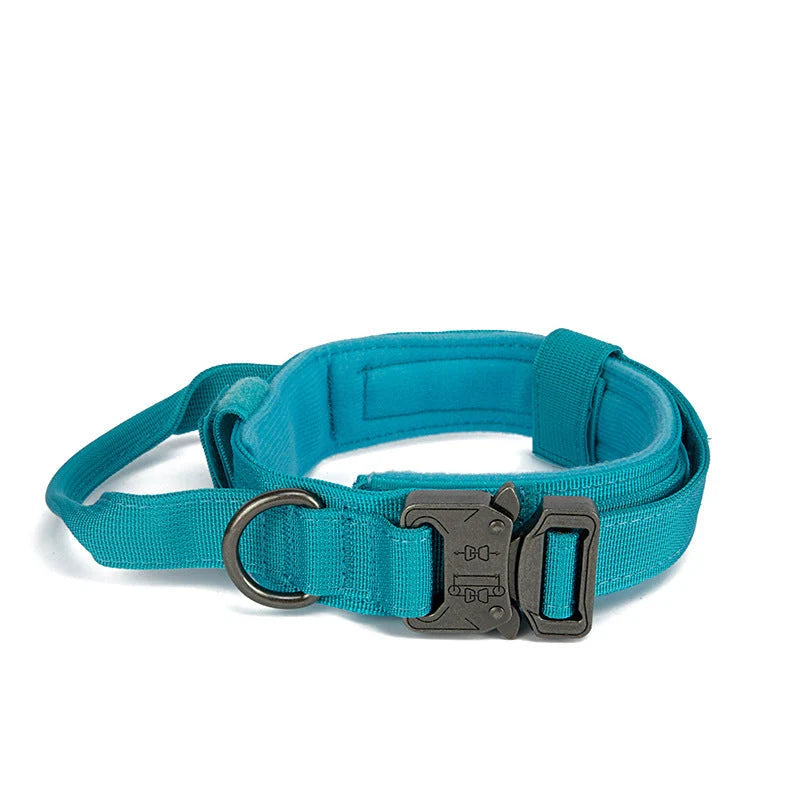 Dog Collar & Leash Set Tactical Imitation Nylon Adjustable