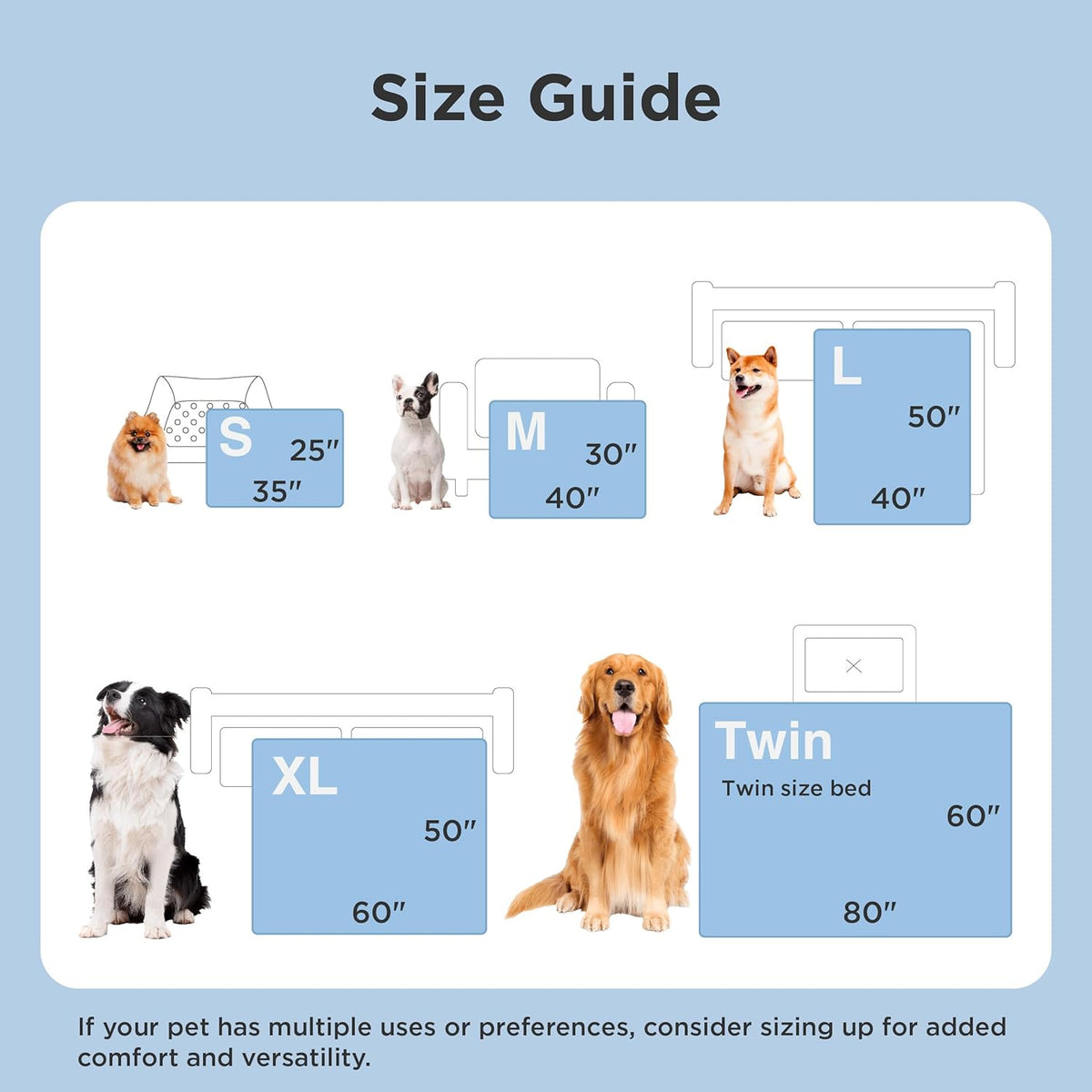 Dog Cooling Blanket Breathable Air-Core Fill Machine Washable