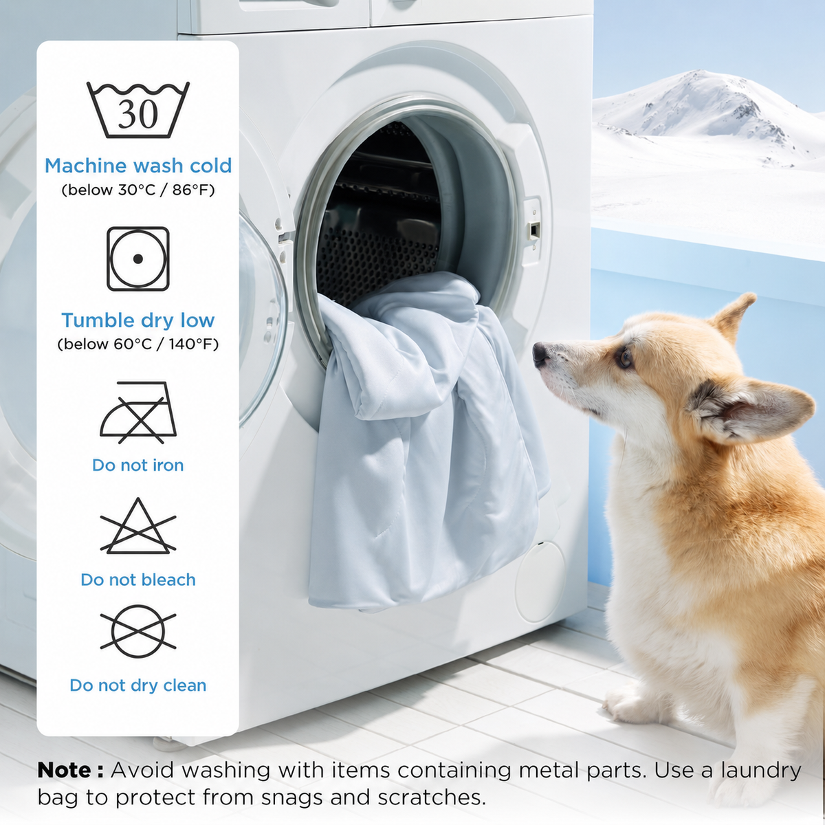 Dog Cooling Blanket Breathable Air-Core Fill Machine Washable