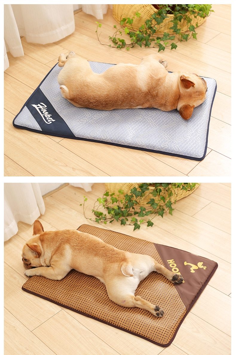Dog Cooling Mat Breathable Soft Sponge Non-Slip Roll-Up