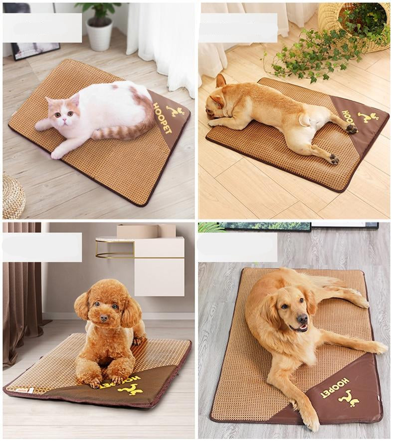 Dog Cooling Mat Breathable Soft Sponge Non-Slip Roll-Up
