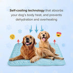 Dog Cooling Mat Gel-Free Cooling Fabric & Machine Washable