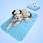 Dog Cooling Mat Ice Silk & Self-Cooling Gel
