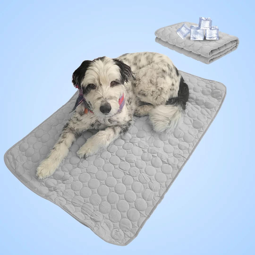 Dog Cooling Mat Ice Silk & Self-Cooling Gel