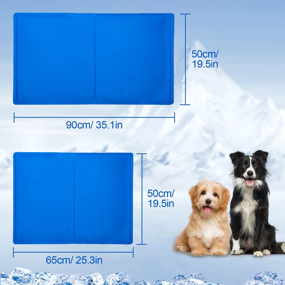 Dog Cooling Mat Pressure-Activated Gel Lightweight & Portable