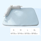 Dog Cooling Mat Silk Top & Plush Padded Quick Dry