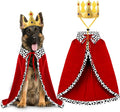 Dog Costume Cape & Crown Soft Polyester Tail Cutout