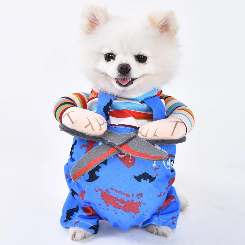 Dog Costume Hooded Step-In Hook-And-Loop Secure Fit
