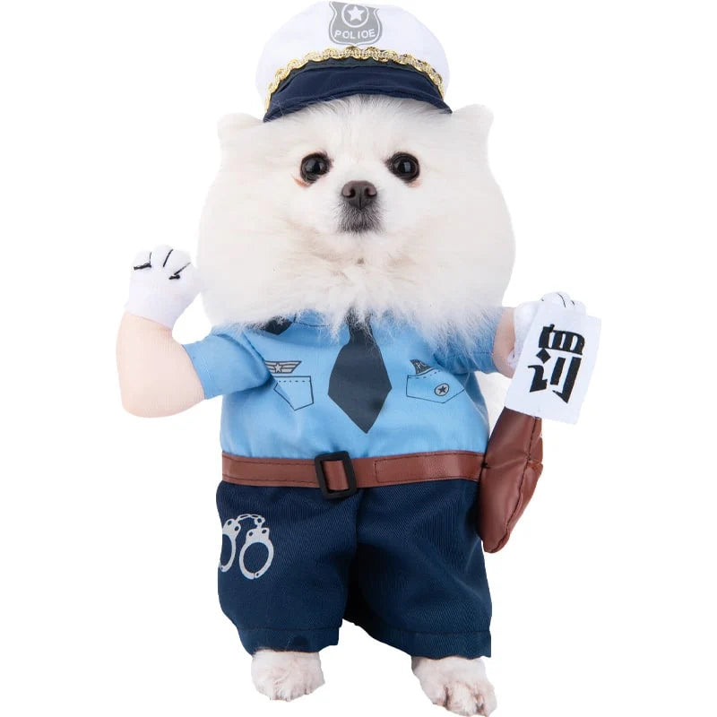 Dog Costume Hooded Step-In Hook-And-Loop Secure Fit