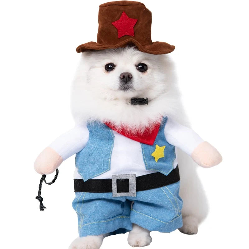 Dog Costume Hooded Step-In Hook-And-Loop Secure Fit