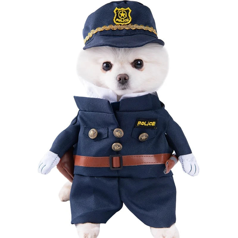 Dog Costume Hooded Step-In Hook-And-Loop Secure Fit