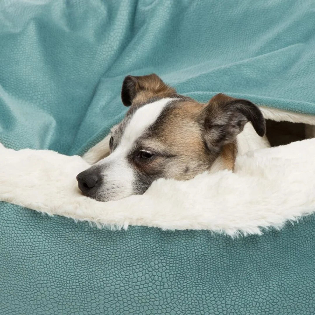 Dog Cuddle Cave Orthopedic Support Vegan Fur Machine Washable