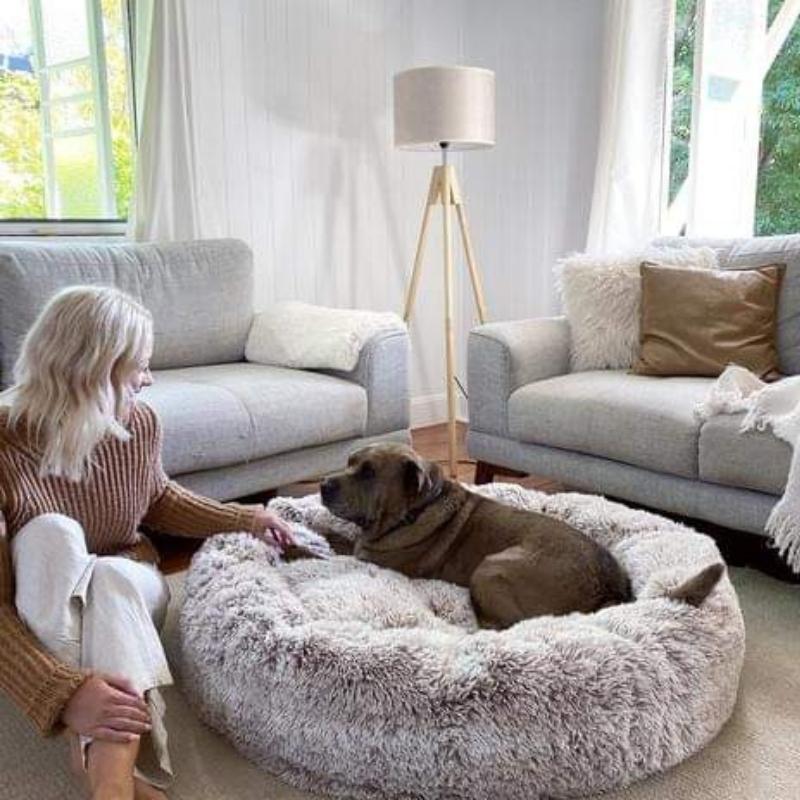 Dog Cushion Calming Ergonomic Plush Cover