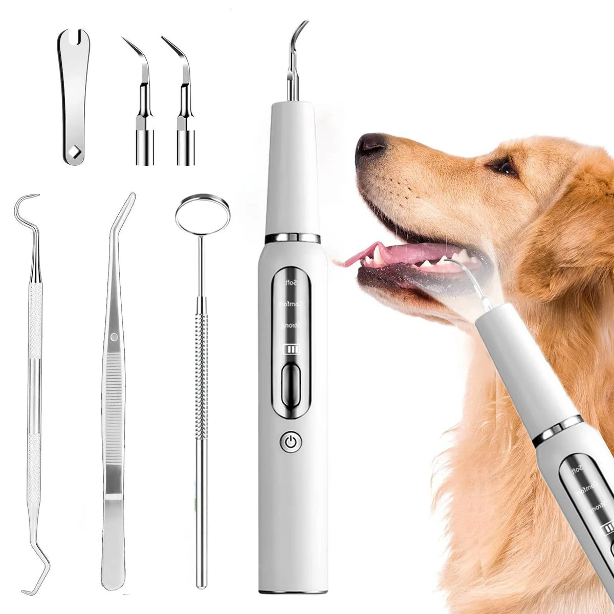 Dog Dental Cleaner Ultrasonic LED Gum-Protection