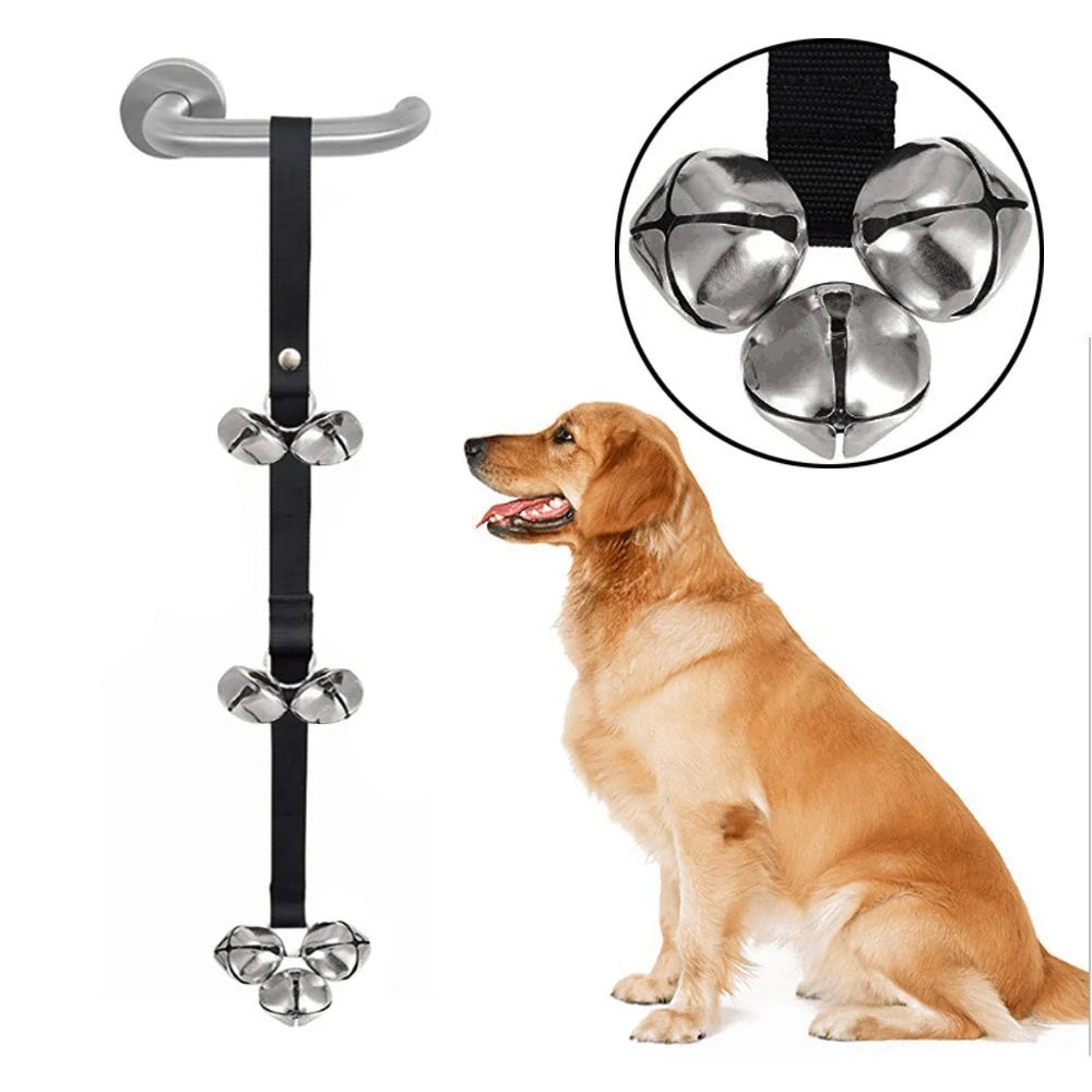 Dog Doorbell Lanyard Adjustable Cloth With Bell