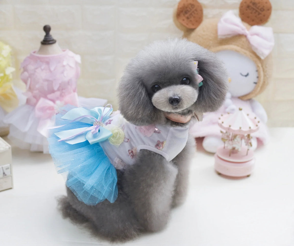 Dog Dress Princess-Style Slip-On Breathable Cotton