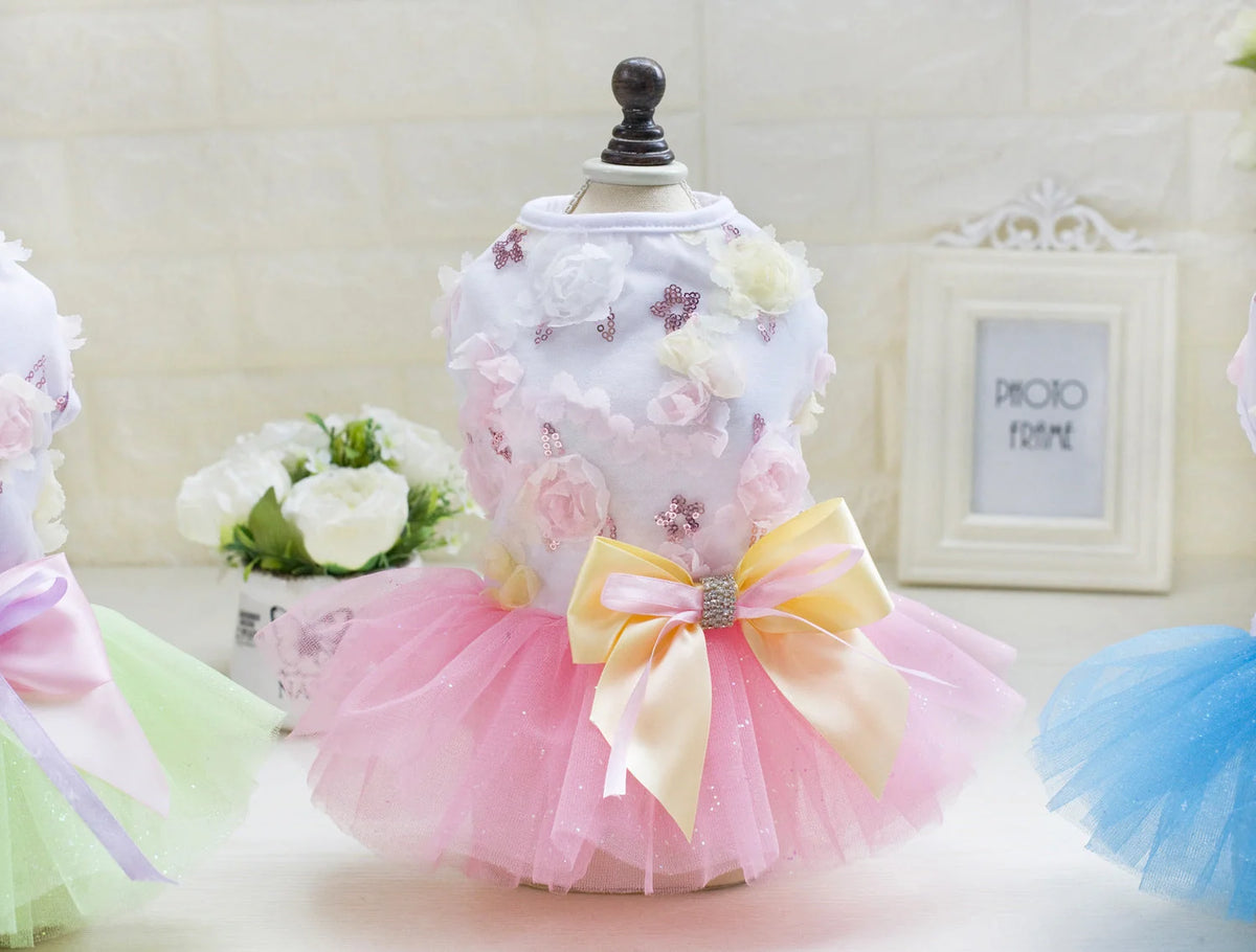 Dog Dress Princess-Style Slip-On Breathable Cotton