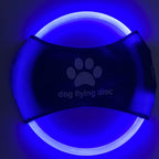 Dog Flying Disc USB Rechargeable LED Natural Rubber
