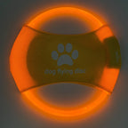 Dog Flying Disc USB Rechargeable LED Natural Rubber