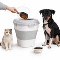 Dog Food Storage Container Airtight Collapsible Wheeled
