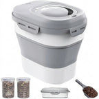 Dog Food Storage Container Airtight Collapsible Wheeled