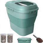 Dog Food Storage Container Airtight Collapsible Wheeled