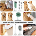 Dog Grooming Vacuum Kit Adjustable Suction 2L Dust Cup
