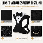 Dog Harness Bow Tie Vest Adjustable Secure Buckle