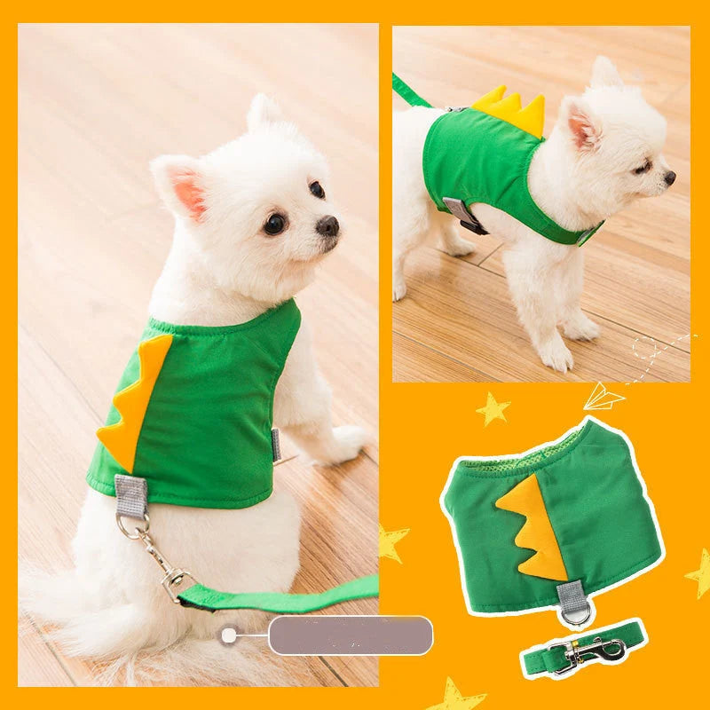 Dog Harness & Leash Breathable Easy On Durable Fabric