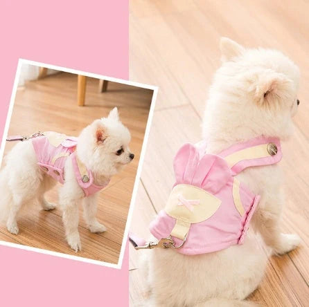 Dog Harness & Leash Breathable Easy On Durable Fabric