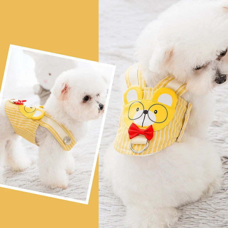 Dog Harness & Leash Breathable Easy On Durable Fabric