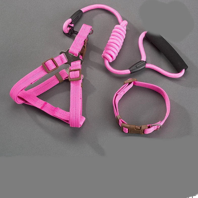 Dog Harness Nylon Adjustable Metal D-Ring