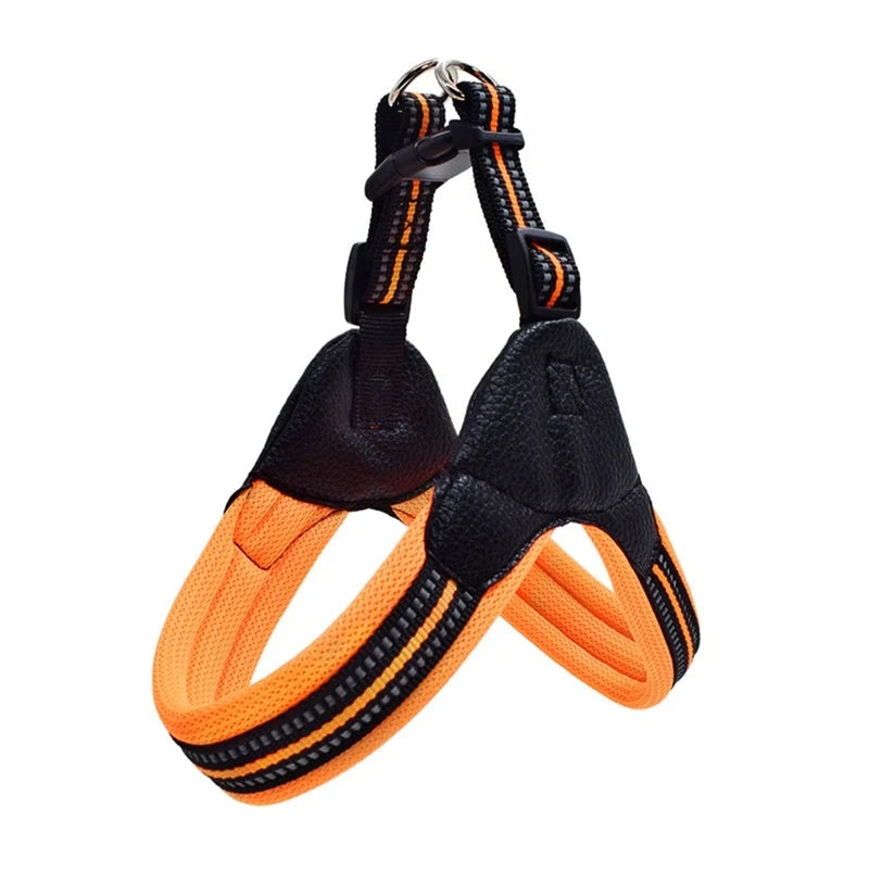 Dog Harness Reflective Mesh Adjustable Straps & Padded Handle